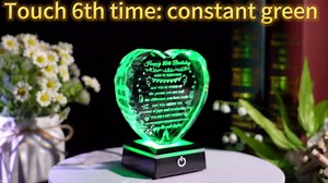 YWHL 80th Birthday Gifts for Women Men with Colorful Base Best Gifts for 80 Years Old Mom Wife Crystal Heart Happy 80th Birthday Decorations