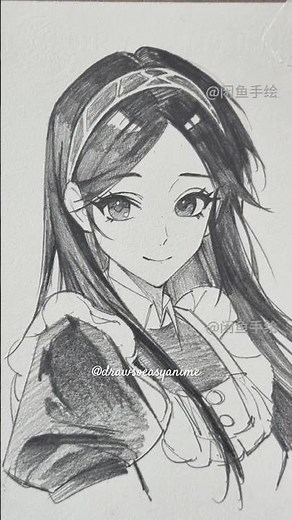 Tutorial drawing anime girl so easily #drawing #tutorialdrawings #howtodrawforbeginners #howtodraw