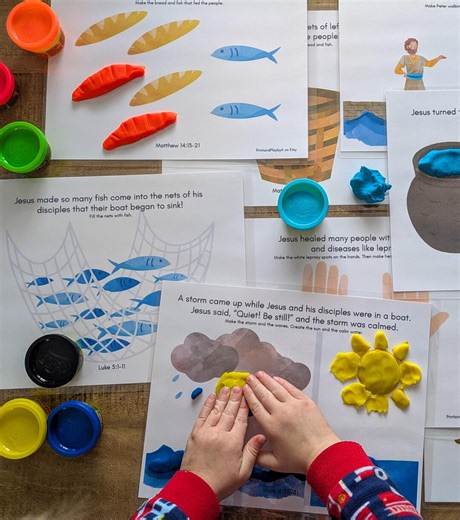 Miracles of Jesus Playdough Mats Printable | Kids Bible Activity | Sunday School, Christian Preschool, Homeschool PDF | Fine Motor Activity - Etsy