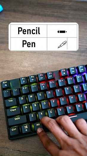 9K views | Pencil and Pen Symbol #tricks #tips #tech #computer #laptop #post #reels #viral #pc | Ankitkush Tech | Facebook