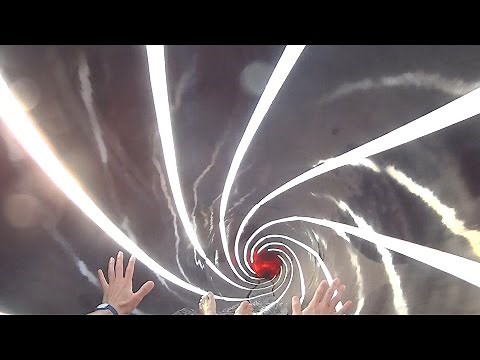 Futuristic Water Slide at Aquapark Wrocław