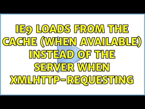 IE9 loads from the cache (when available) instead of the server when xmlhttp-requesting