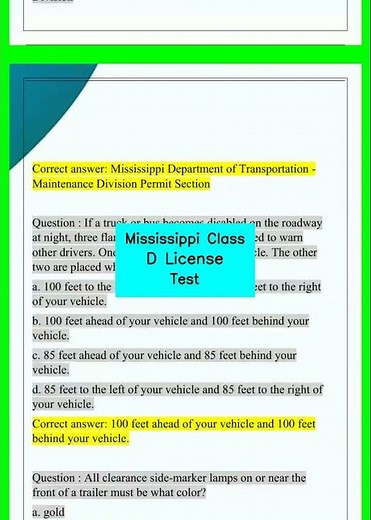 #learnexams Mississippi Class D License Test video