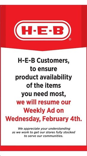 H-E-B Weekly Ad 01/28 - 02/03
