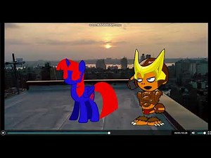 dark twilight sparkle pushes snapshot off the rooftop/grounded