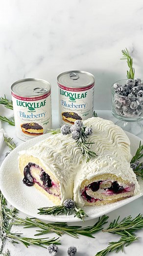 Get our Blueberry Yule Log recipe now for the holidays. | Lucky Leaf | Facebook