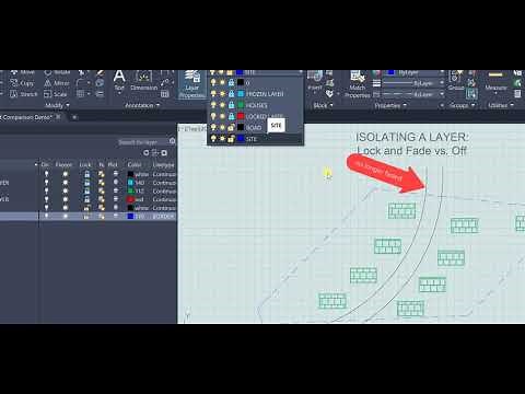 Isolating a Layer in AutoCAD - Lock and Fade vs. Off