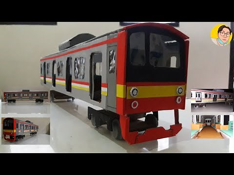 Cara Membuat Miniatur KRL Seri JR 205 dari Kardus Bekas