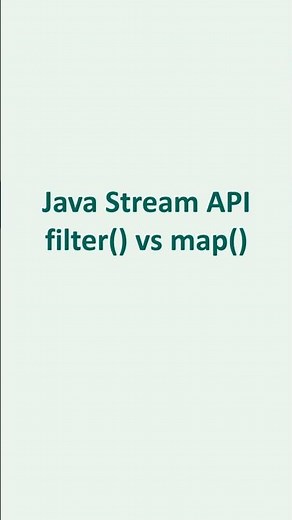 Java Stream API | map() vs filter() 🔥 Interview Question #shorts #java8