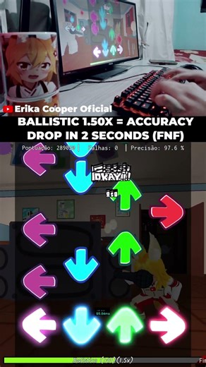 BALLISTIC 1.50X = ACCURACY DROP IN 2 SECONDS #fnf #funkyfriday