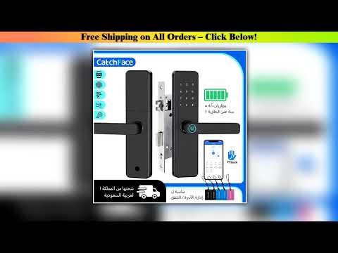 Bluetooth TTLock App Fingerprint Door Lock Code Card Key Touch Screen Smart Door Lock Security