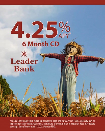 Protect your savings with CD rates 2.5x the national average. | Leader Bank
