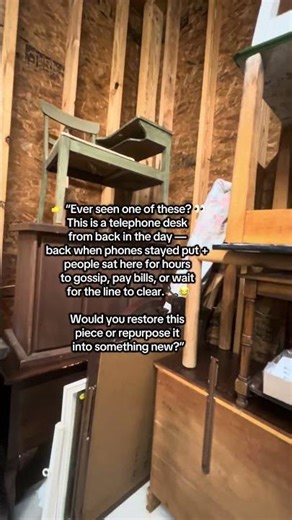 Ever Seen a Telephone Desk? 📞 Vintage Furniture Find