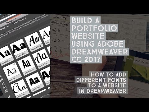 How to add different fonts to a website in Dreamweaver - Dreamweaver Templates [16/38]