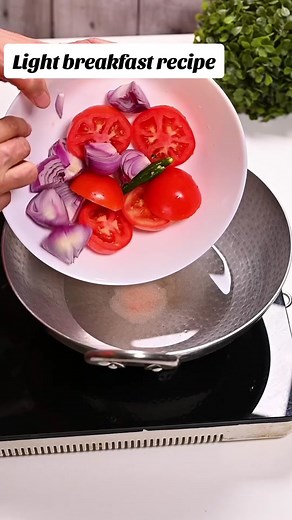 Light Breakfast Recipe: Sautéing Onions and Tomatoes