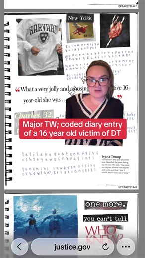 Decoded Diary of a 16-Year-Old Victim of Jeffrey Epstein