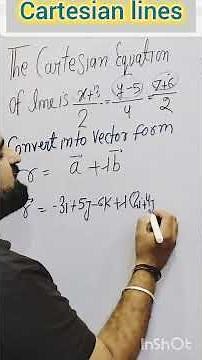 Cartesian to vector form of vector algebra class 12th maths