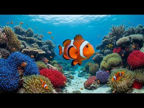 TRANQUIL BLUE HORIZON 🌌 Soft Piano Aquarium for Relaxation