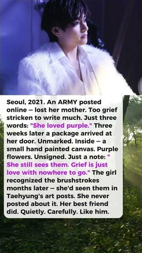 What Happened When V Sent an Anonymous Painting to a Grieving ARMY Who Lost Her Mother Will Shatter