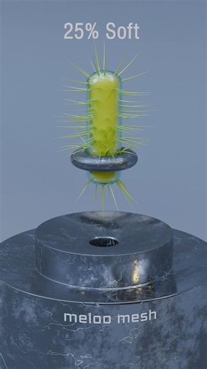0% vs 100% Cylinder x Pipe Soft Body Simulation
