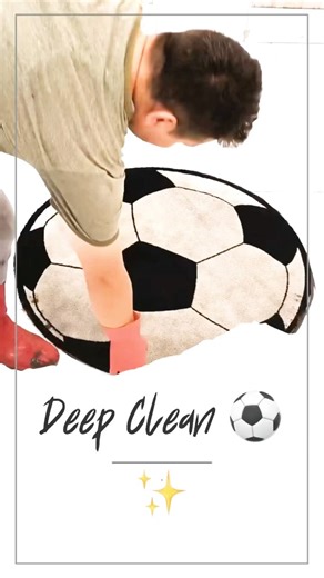 Dirty Football Rug Deep Clean 🧼⚽ WOW Transformation!