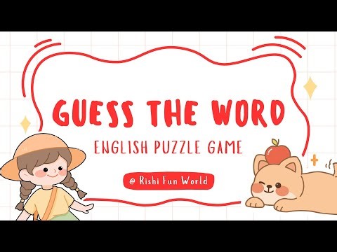 Guess the Word Ultimate Picture Puzzle Challenge | Lean English Spelling Easy Way | Rishi Fun World