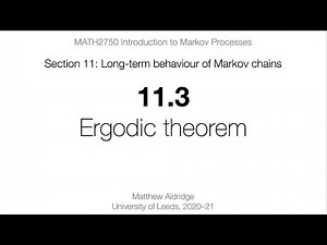 MATH2750 11.3 Ergodic theorem