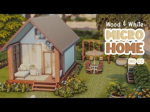 Wood & White Micro Home ☕ Sims 4 Speed Build