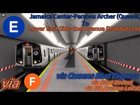 MTA NYCT R160B (E) Train via (F) From Jamaica Center to 2nd Ave | BMT/IND Midtown Lines
