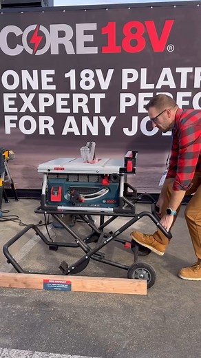 Bosch Power Tools | The GTS15-10 Jobsite Table Saw with Gravity-Rise Wheeled Stand takes job site cutting to the next level! 🔥 Video Credit: @toolsbydesign... | Instagram