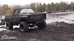 Checking out Mike Finks old ford mud truck back before it became a mega truck. | Buddy713 - Michigan Motorsports