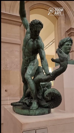 Hercules vs Achelous Bronze Masterpiece at the Louvre #artshorts #museumdetails #Hercules