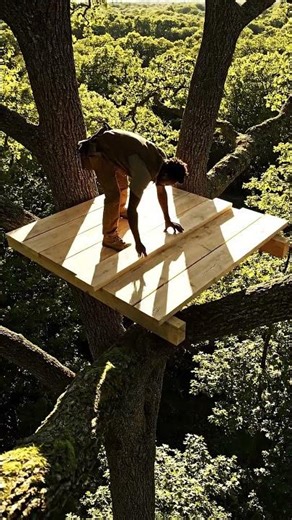 Architect Builds a Tree Hut in the Forest | Cinematic ASMR Wood Build