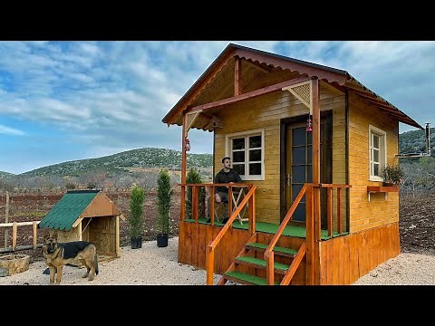 Building a Wooden House in 10 Days / Off Grid Log Cabin / Full Video