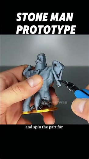 3D Rapid Printed Stone Man