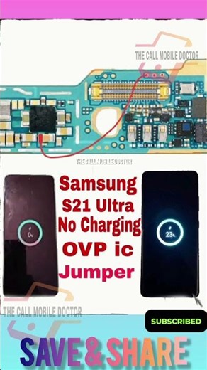 Samsung galaxy s21 Ultra no Charging solution. ovp ic jumper