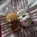 4 PCS Bubu and Dudu Bears Computer Decorations, Cute Cartoon Statue Bear Figurine for Notebook Cell Phone Office Desk Car Dashboard Decor