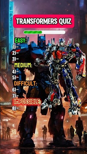 Transformers Quiz! Can You Guess Them All?#shorts #trivia #quiz #transformers #autobots #robot #bot
