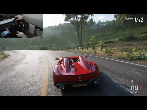 Forza Horizon 5 - Ferrari Monza SP2 - S1 Class - The Goliath - Steering Wheel + Pedals - Gameplay