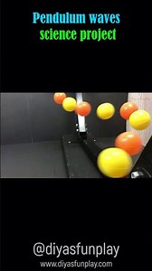 pendulum waves science project - #shorts #scienceproject #scienceexperiment #diyproject
