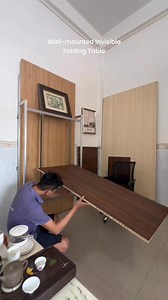 Wall-mounted invisible folding tables offer a practical option for small rooms 🏡. They remain compact when not in use and provide a functional desk surface whenever needed ✨ • • #HiddenFurniture #foldingtable #smallhome | Tiffany Design Studio