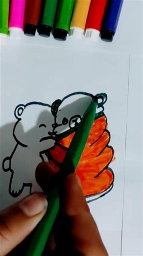 How to Draw Two Cute Bears Step by Step | Easy Drawing for Kids