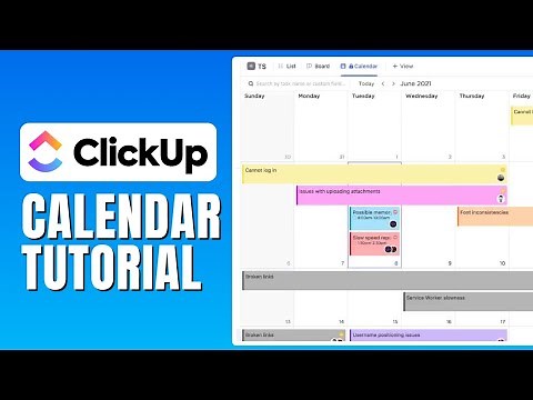 Clickup Calendar Tutorial - How To Use Calendar View In Clickup For Beginners