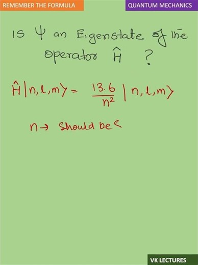 18 Eigen state of H #csirnetphysics #iitjamphysics #setphysics #physicsfundamentals #physics