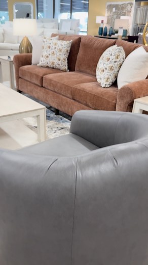 The Lone Star Collection by Bassett Furniture blends craftsmanship, customization, and timeless design. From the refined Olsen Sofa in soft mauve performance fabric to the modern Grant Leather Swivel Chair, each piece is crafted to elevate your home with beauty and ease. https://bit.ly/3JoLwcN | Star Furniture