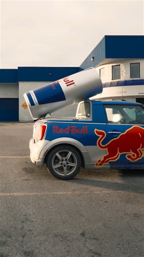 KnoxMedia on Instagram: "Giant Redbull Can on a mini coup?! ○This Red Bull Mini Cooper promo car with GIANT Red Bull can mounted on the back is one of the most iconic branded vehicles ever built. Smooth cinematic orbit, clean slow motion, and crisp automotive visuals. Would you drive this Mini Cooper?"
