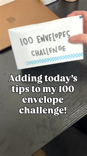 100 envelope challenge | cash stuffing + debt free journey on Instagram: "100 Envelopes Stuffing from Cash Tips! Working a few hours at the soda shop usually gets me a couple dollars in cash tips. I’ve made a goal to put my cash tips straight into my 100 Envelopes Challenge! $150 of the money that I’ve stuffed into the challenge was a Christmas gift, but moving forward, the money stuffed into these envelopes will strictly be from tips! I can’t wait to watch these get filled this year!!! #debtfre