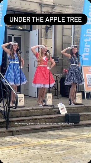 32K views · 1.6K reactions | Warning: you’ll be saying “apple tree” in your sleep after this one  The Duchy Darlings’ take on Under the Apple Tree — can you count them all?  #TheDuchyDarlings #1940s #VintageVibes #TheAndrewsSisters #harmony | The Duchy Darlings | Facebook