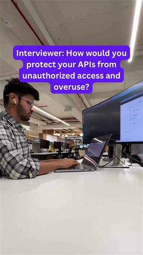 Bhavesh vaswani on Instagram: "Interviewer: How would you protect your APIs from unauthorized access and overuse? ⸻ 1️⃣ Authentication & Authorization – Verify who’s calling and what they can do. Example: Like checking ID before entry. How: Use OAuth 2.0, JWT tokens for secure access. ⸻ 2️⃣ Role-Based Access Control (RBAC) – Give users permissions based on their roles. Example: Like an admin having extra keys. How: Use Keycloak or Auth0 RBAC to manage user roles. ⸻ 3️⃣ Rate Limiting & Throttling