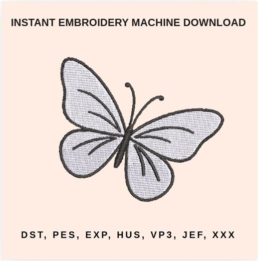 Butterfly Embroidery Design – Simple Butterflies Machine Embroidery Pattern - Etsy